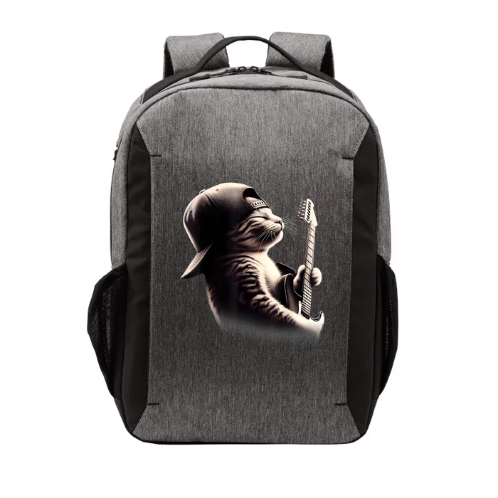 Cat Playing Guitar Funny Rock Music Guitar Cat Vector Backpack