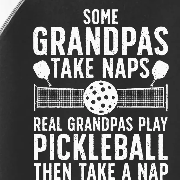 Cool Pickleball Grandpa Paddle Sport Pickleball Player Toddler Fine Jersey T-Shirt