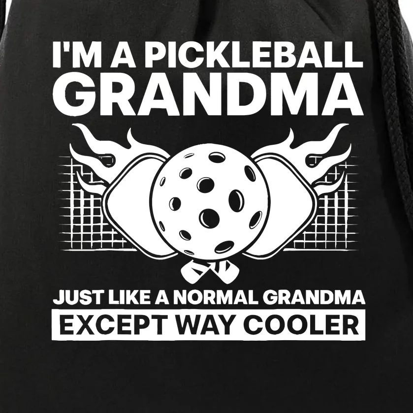 Cool Pickleball Grandma Art For Wo Mom Pickleball Player Drawstring Bag