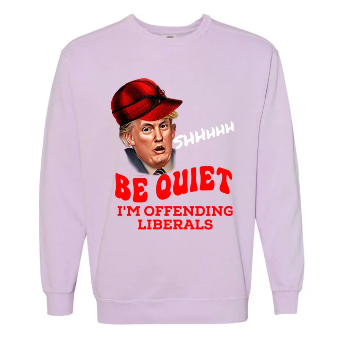 Christmas Political Humor Xmas Saying Pro Trump Anti Biden Gift Garment-Dyed Sweatshirt