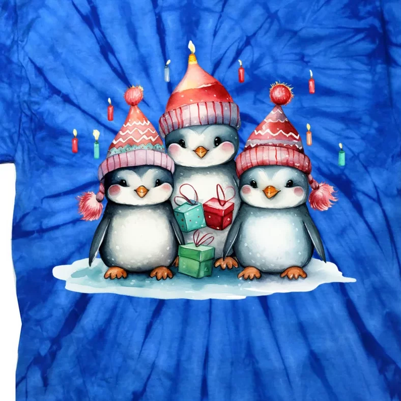 Christmas Penguins Happy Holiday Xmas Penguins Lover Great Gift Tie-Dye T-Shirt