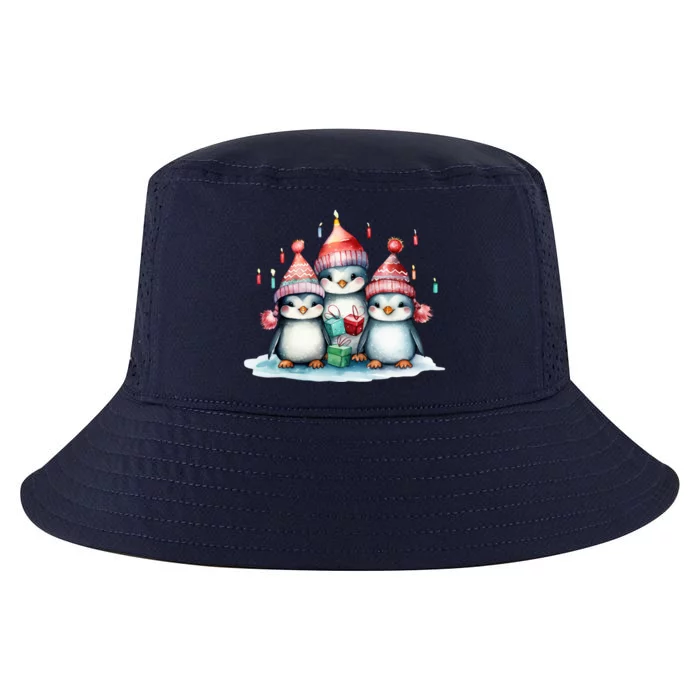 Christmas Penguins Happy Holiday Xmas Penguins Lover Great Gift Cool Comfort Performance Bucket Hat