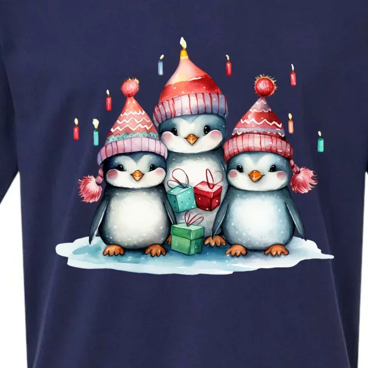 Christmas Penguins Happy Holiday Xmas Penguins Lover Great Gift Sueded Cloud Jersey T-Shirt