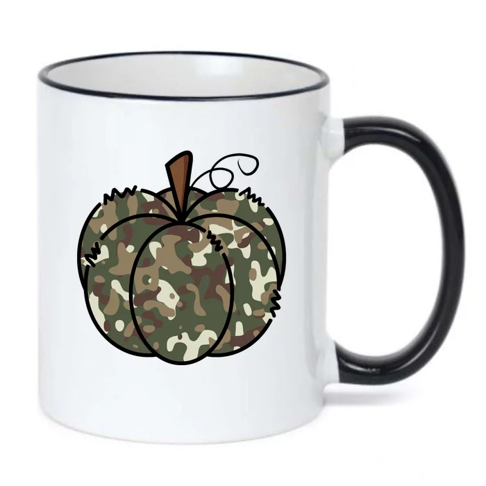 Camouflage Pumpkin Holiday Black Color Changing Mug