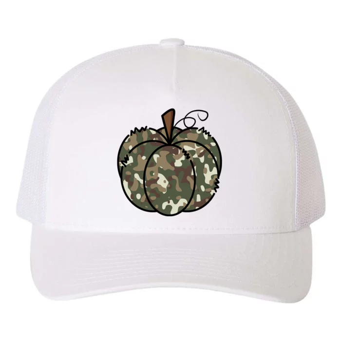 Camouflage Pumpkin Holiday Yupoong Adult 5-Panel Trucker Hat