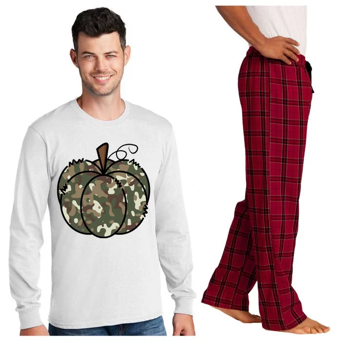 Camouflage Pumpkin Holiday Long Sleeve Pajama Set