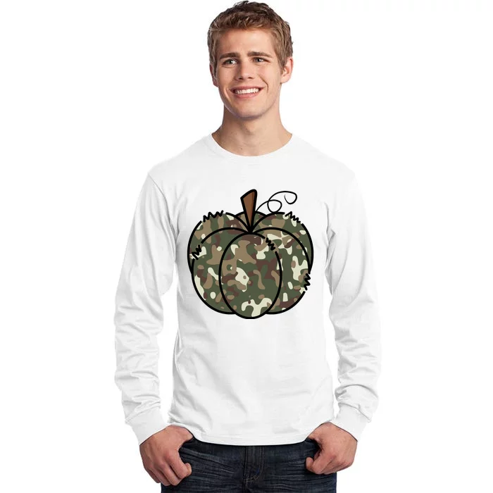 Camouflage Pumpkin Holiday Tall Long Sleeve T-Shirt