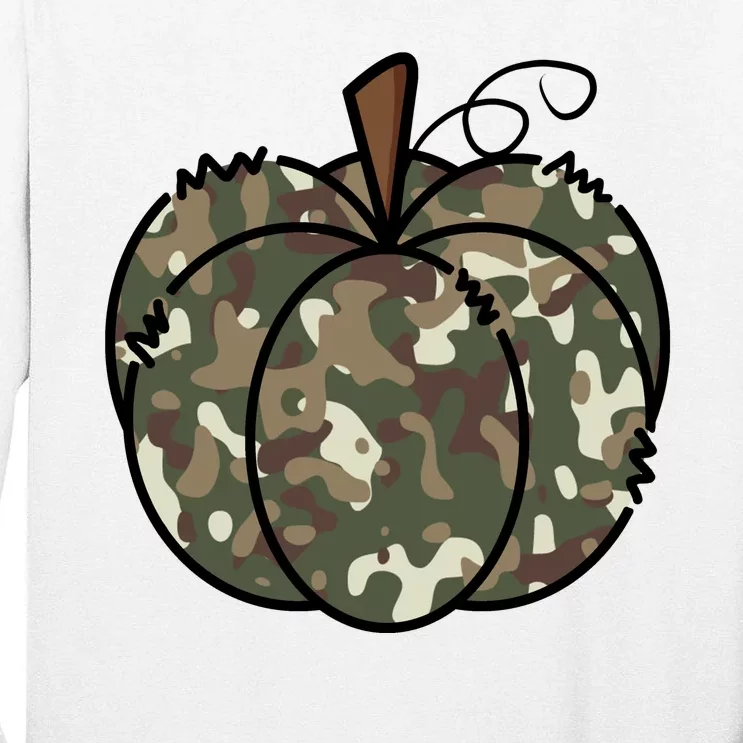 Camouflage Pumpkin Holiday Tall Long Sleeve T-Shirt