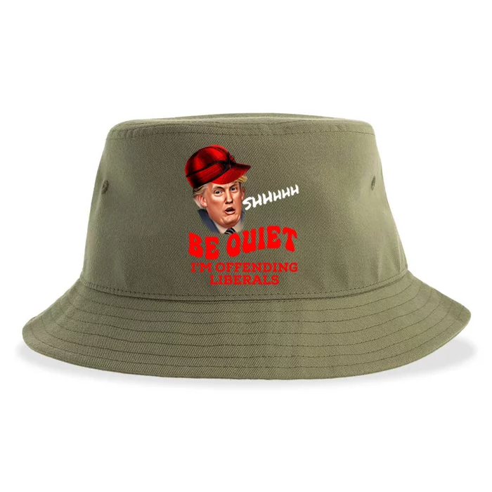 Christmas Political Humor Xmas Saying Pro Trump Anti Biden Gift Sustainable Bucket Hat