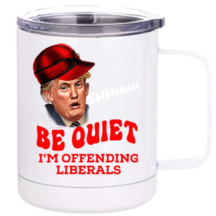 Christmas Political Humor Xmas Saying Pro Trump Anti Biden Gift Front & Back 12oz Stainless Steel Tumbler Cup