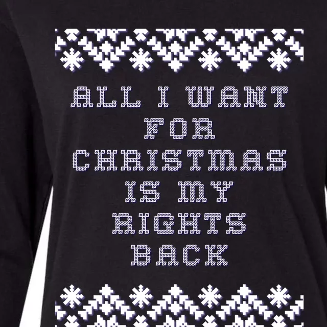 Christmas Political Humor Xmas Saying Pro Trump Anti Biden Gift Womens Cotton Relaxed Long Sleeve T-Shirt