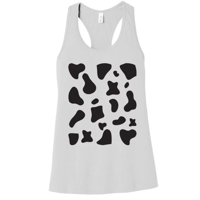 Cow Print Halloween Costume Cow Animal Women's Racerback Tank