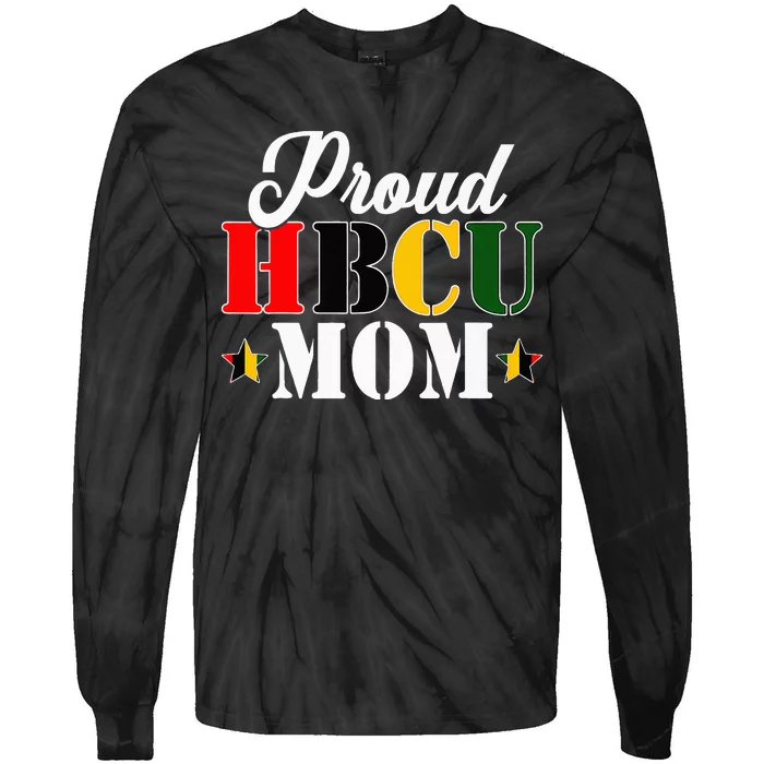 Cute Proud Hbcu Mom Black College & University MotherS Day Tie-Dye Long Sleeve Shirt