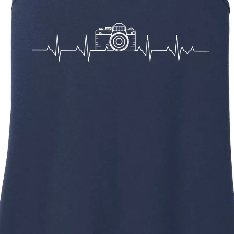 Camera Photography Heartbeat For Photographers Ladies Essential Tank