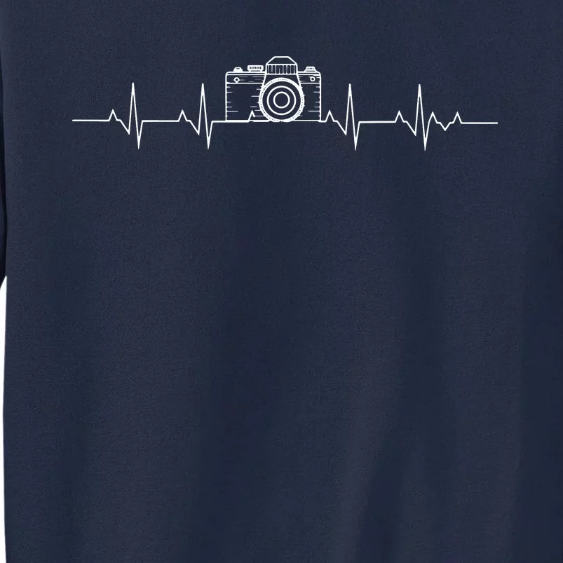 Camera Photography Heartbeat For Photographers Tall Sweatshirt