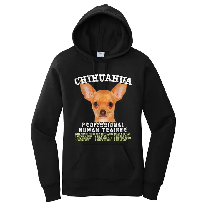 Chihuahua Professional Human Trainer Women's Pullover Hoodie