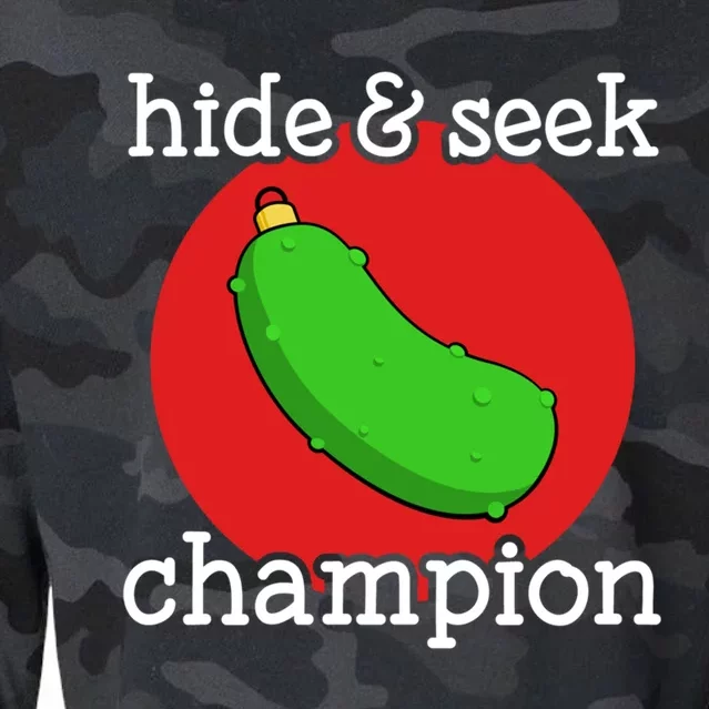 Christmas Pickle Hide And Seek Champion Gift Cropped Pullover Crew