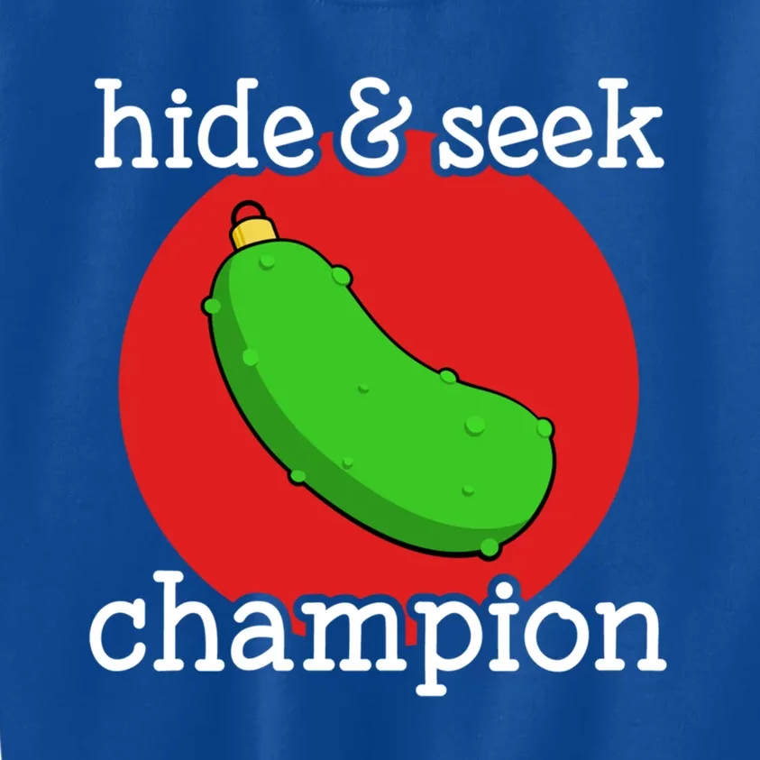 Christmas Pickle Hide And Seek Champion Gift Kids Sweatshirt