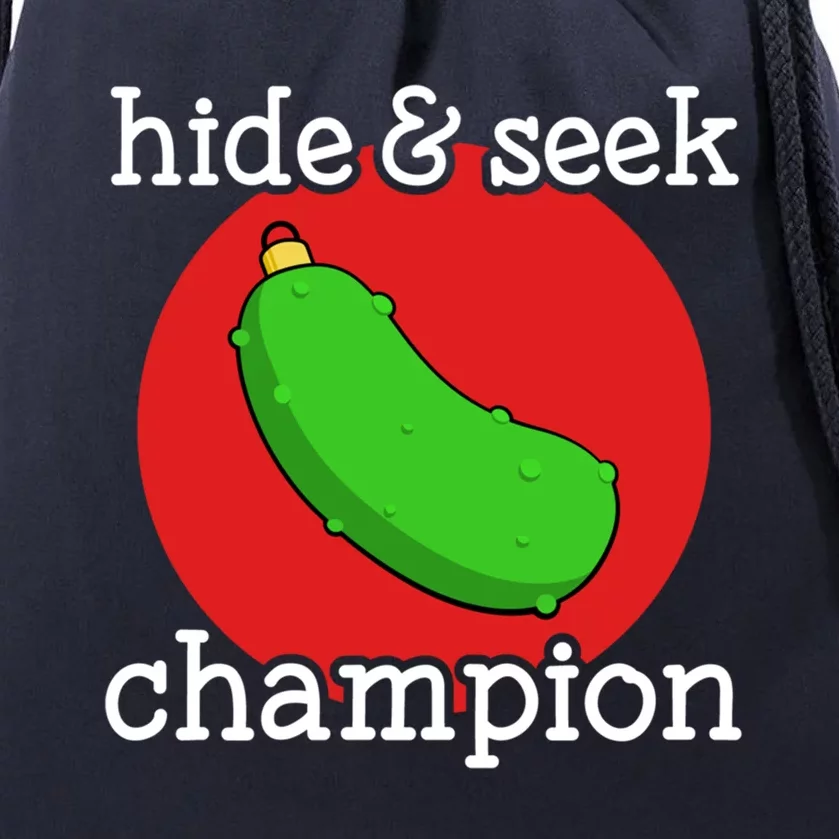 Christmas Pickle Hide And Seek Champion Gift Drawstring Bag