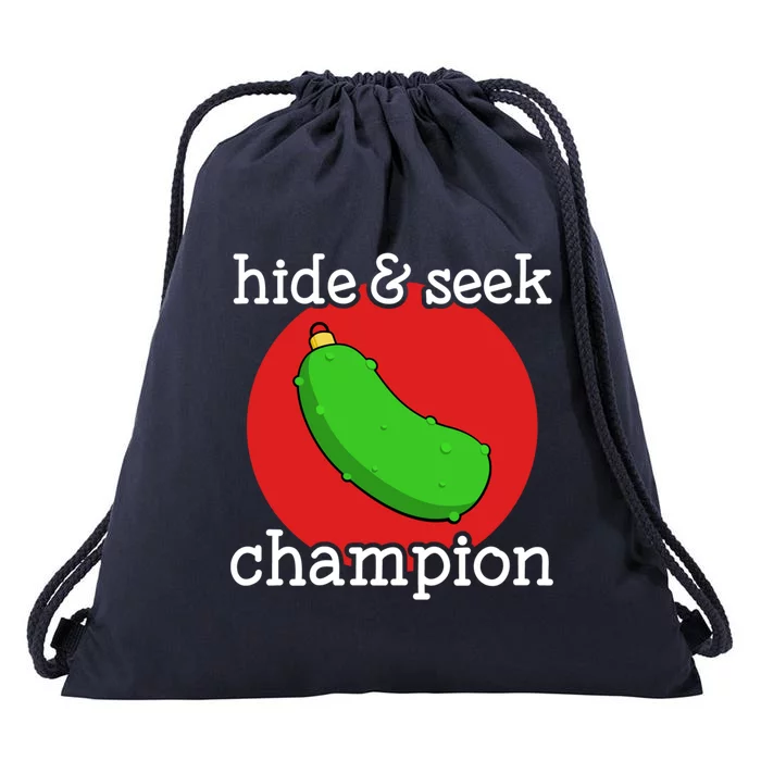 Christmas Pickle Hide And Seek Champion Gift Drawstring Bag