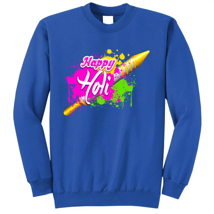 Colorful Pichkari Happy Holi Gift Tall Sweatshirt