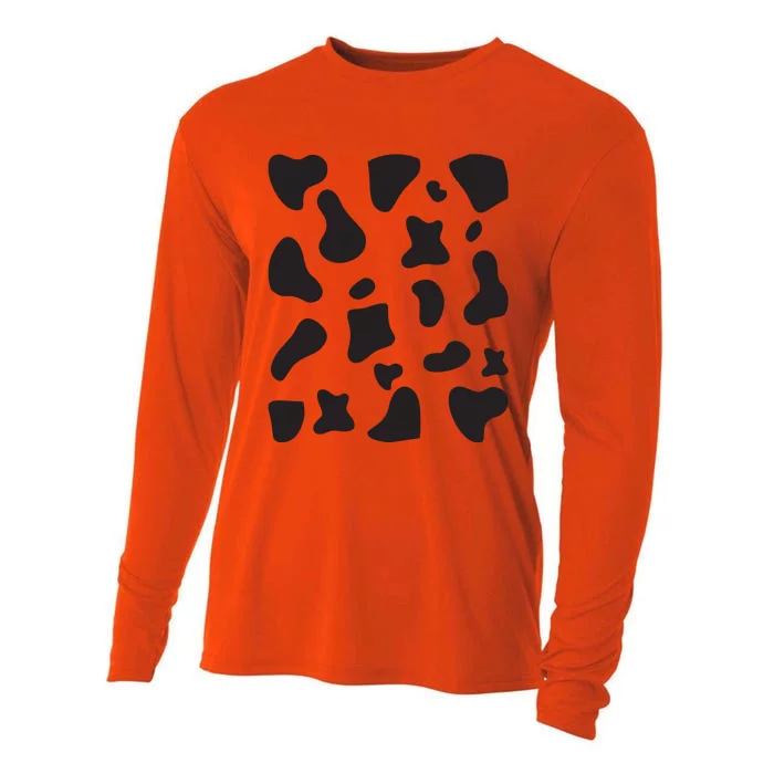 Cow Print Halloween Costume Cow Animal Cooling Performance Long Sleeve Crew