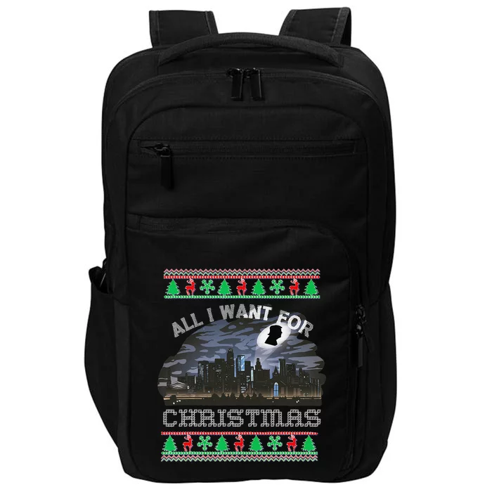 Christmas Political Humor Xmas Saying Pro Trump Anti Biden Impact Tech Backpack