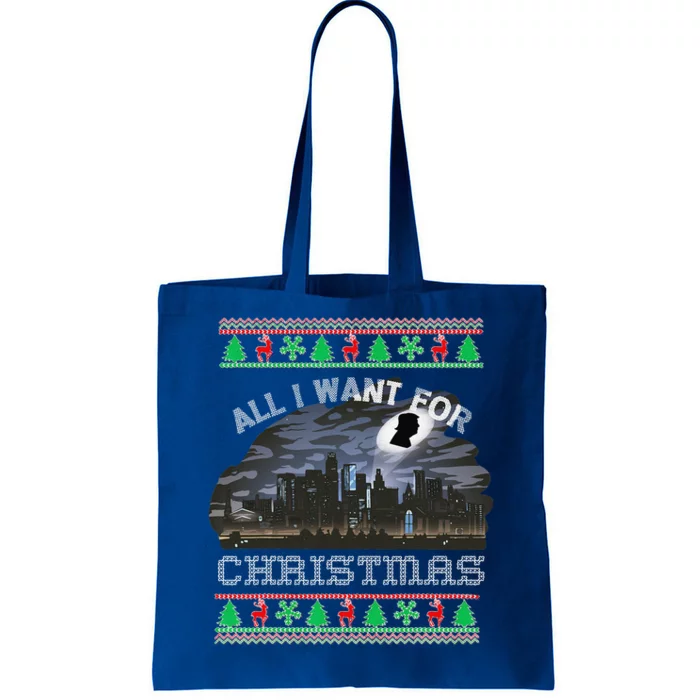 Christmas Political Humor Xmas Saying Pro Trump Anti Biden Tote Bag