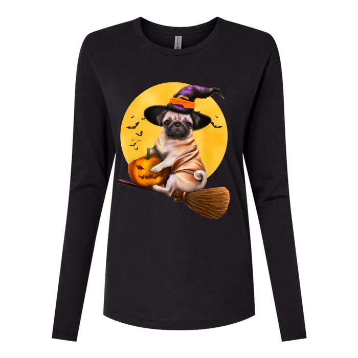 Cute Pug Halloween Costume Shirt Boys Girls Dog Womens Cotton Relaxed Long Sleeve T-Shirt