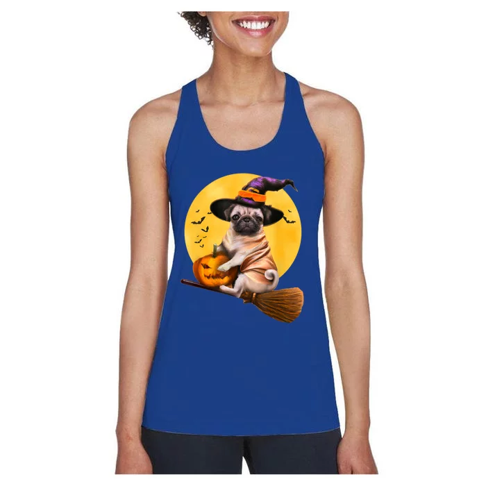 Cute Pug Halloween Costume Shirt Boys Girls Dog Women's Racerback Tank