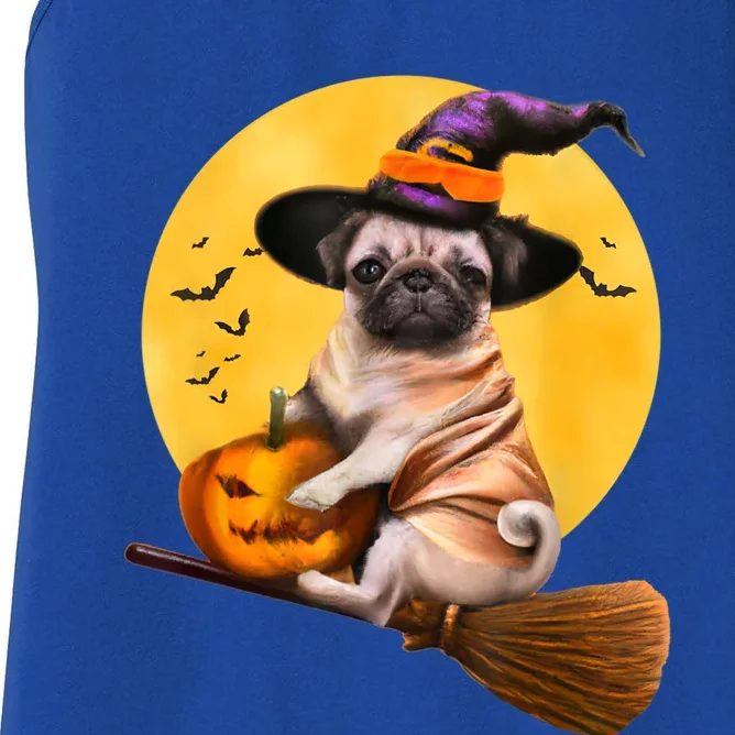 Cute Pug Halloween Costume Shirt Boys Girls Dog Women's Racerback Tank