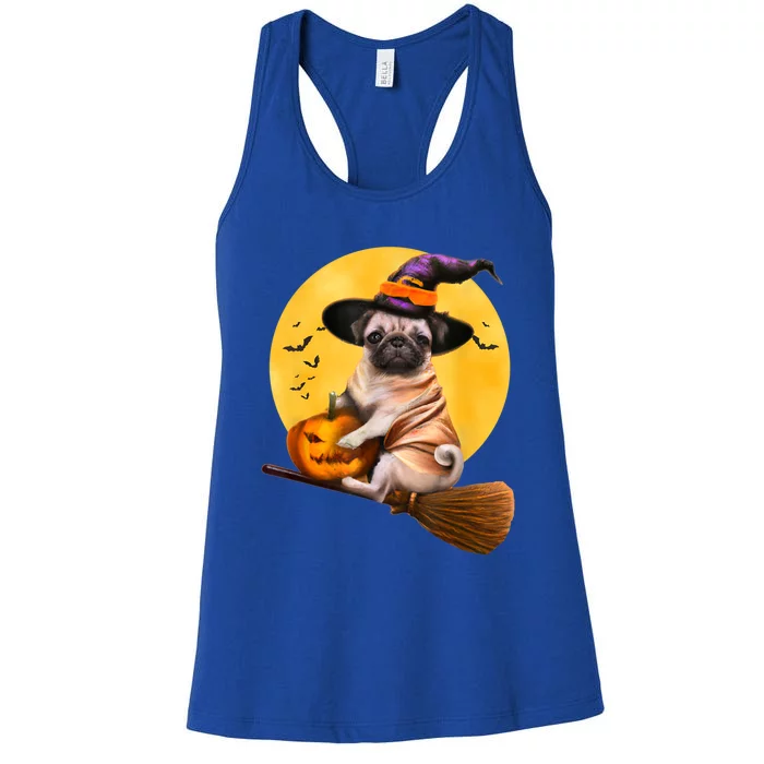 Cute Pug Halloween Costume Shirt Boys Girls Dog Women's Racerback Tank