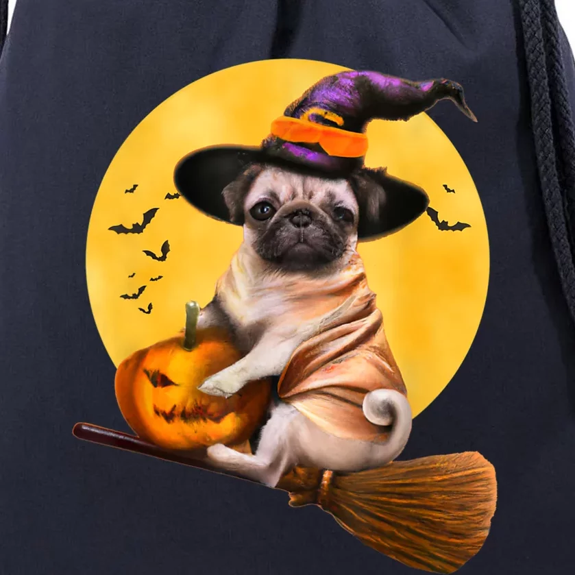 Cute Pug Halloween Costume Shirt Boys Girls Dog Drawstring Bag