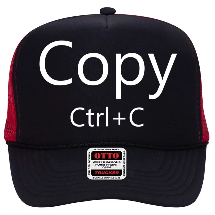 Copy Paste Halloween Couples Costume Matching Set Nerd Geek Gift High Crown Mesh Trucker Hat