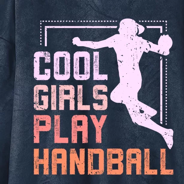 Cool Play Handball Cool Gift Hooded Wearable Blanket