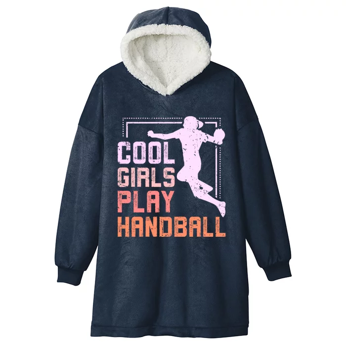 Cool Play Handball Cool Gift Hooded Wearable Blanket