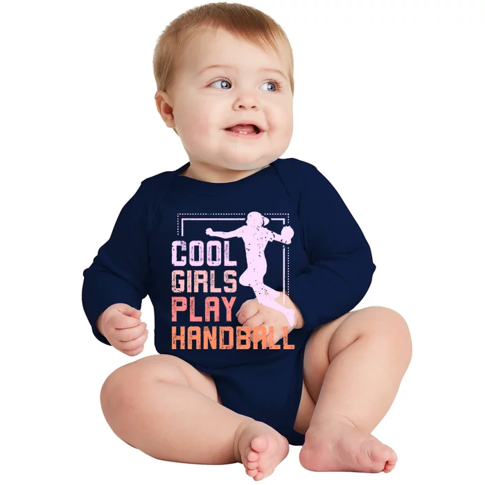 Cool Play Handball Cool Gift Baby Long Sleeve Bodysuit