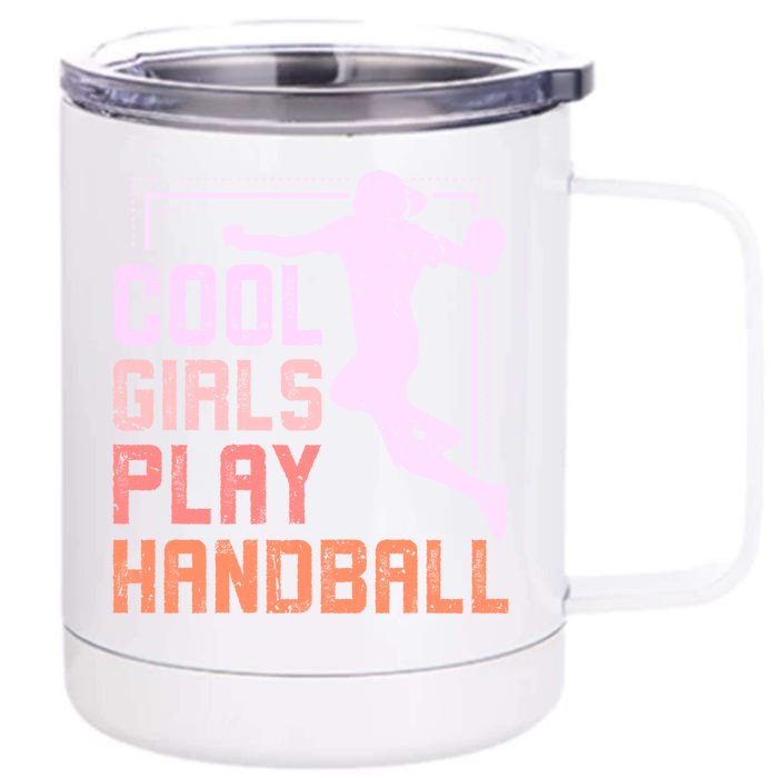 Cool Play Handball Cool Gift Front & Back 12oz Stainless Steel Tumbler Cup