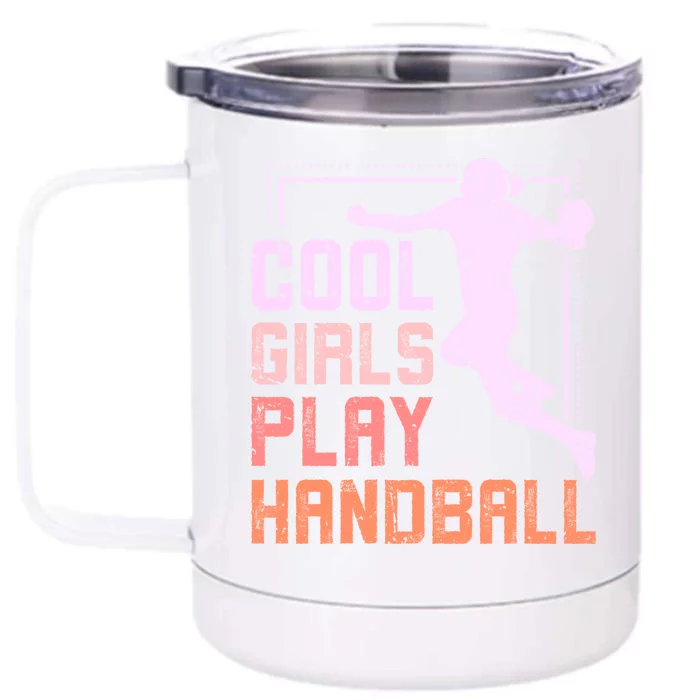 Cool Play Handball Cool Gift Front & Back 12oz Stainless Steel Tumbler Cup