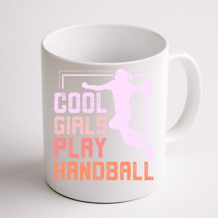 Cool Play Handball Cool Gift Front & Back Coffee Mug