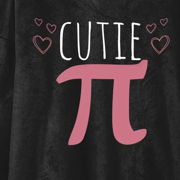 Cutie Pi Hearts Happy Pi Day Gift For Moth Lovers Hooded Wearable Blanket