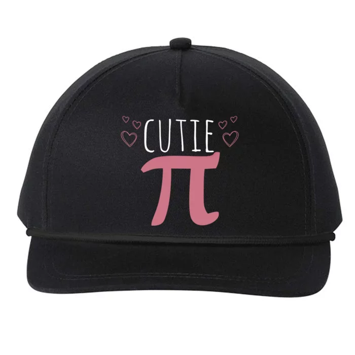 Cutie Pi Hearts Happy Pi Day Gift For Moth Lovers Snapback Five-Panel Rope Hat