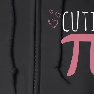 Cutie Pi Hearts Happy Pi Day Gift For Moth Lovers Full Zip Hoodie