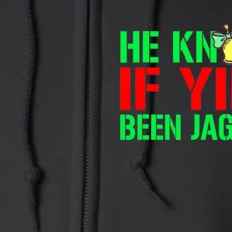 Christmas Pittsburghese He Knows If Yinz Been Jagoffs Full Zip Hoodie