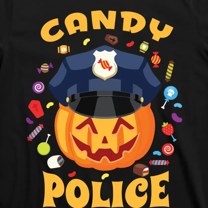 Candy Police Halloween Party Costume Security Funny T-Shirt