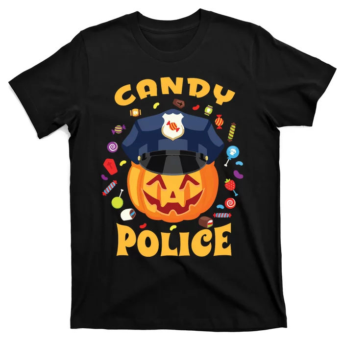 Candy Police Halloween Party Costume Security Funny T-Shirt