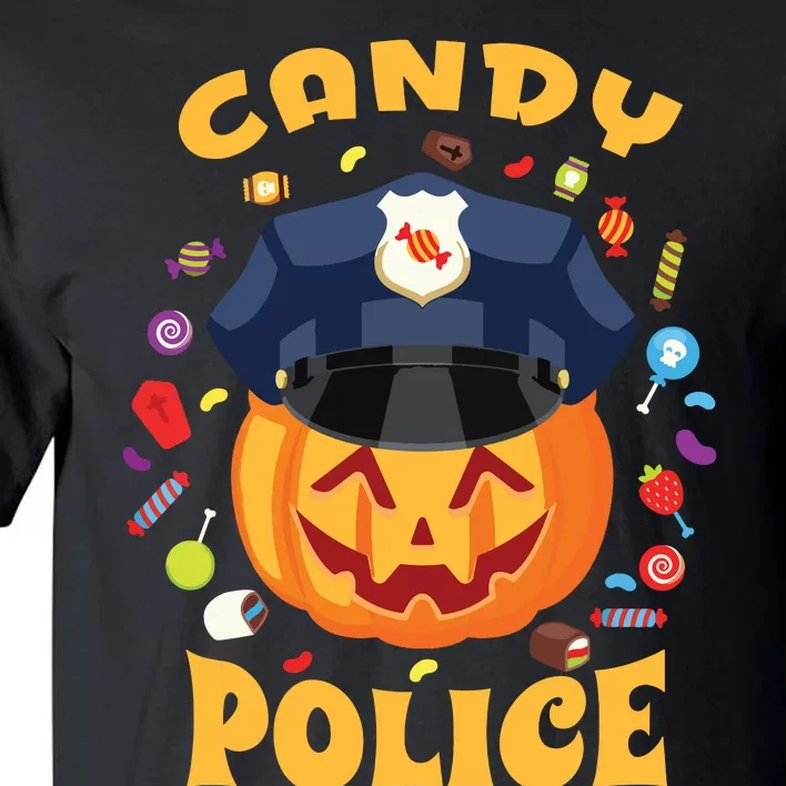 Candy Police Halloween Party Costume Security Funny Tall T-Shirt