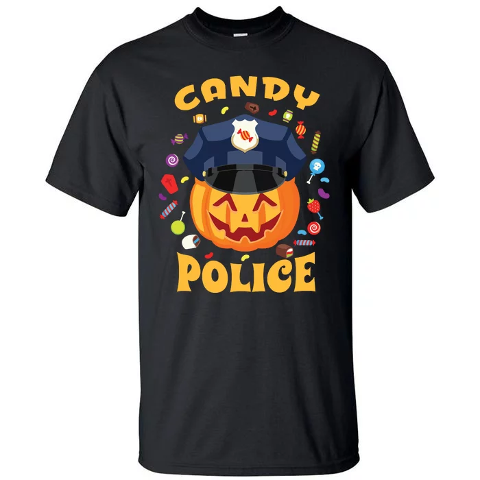 Candy Police Halloween Party Costume Security Funny Tall T-Shirt