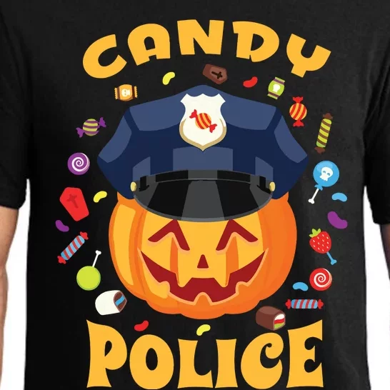 Candy Police Halloween Party Costume Security Funny Pajama Set