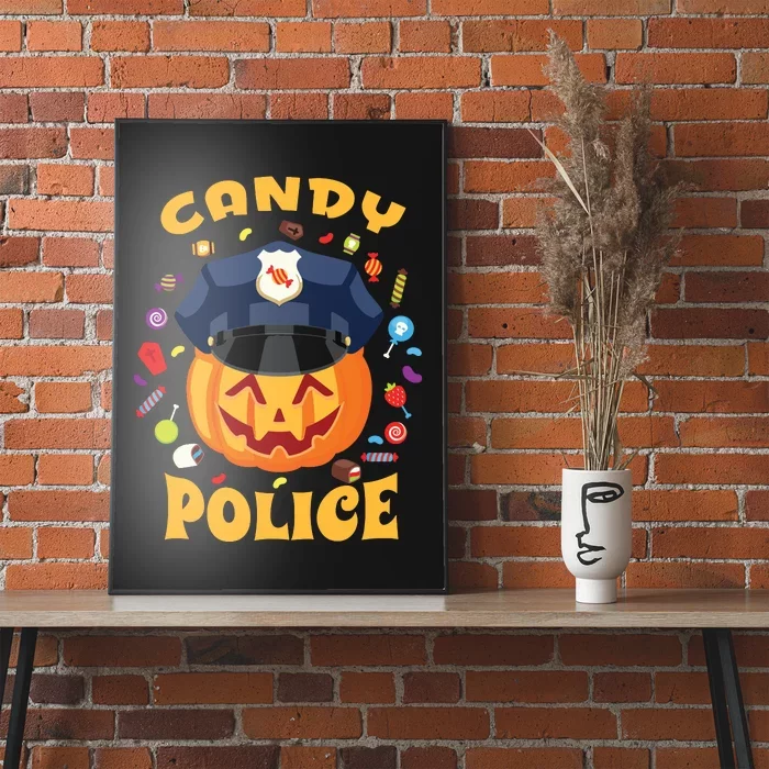 Candy Police Halloween Party Costume Security Funny Poster